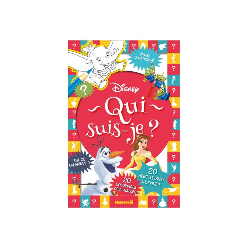 9782508058370-Disney - Qui suis-je ? - 20 héros Disney à deviner - 20 coloriages détachables - livre -P_405256550_1-0