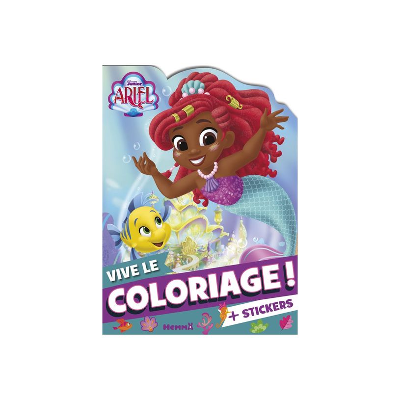 9782508058653-Disney Junior Ariel - Vive le coloriage ! - + stickers - livre de coloriage / d'activités-P_405256556_1-0
