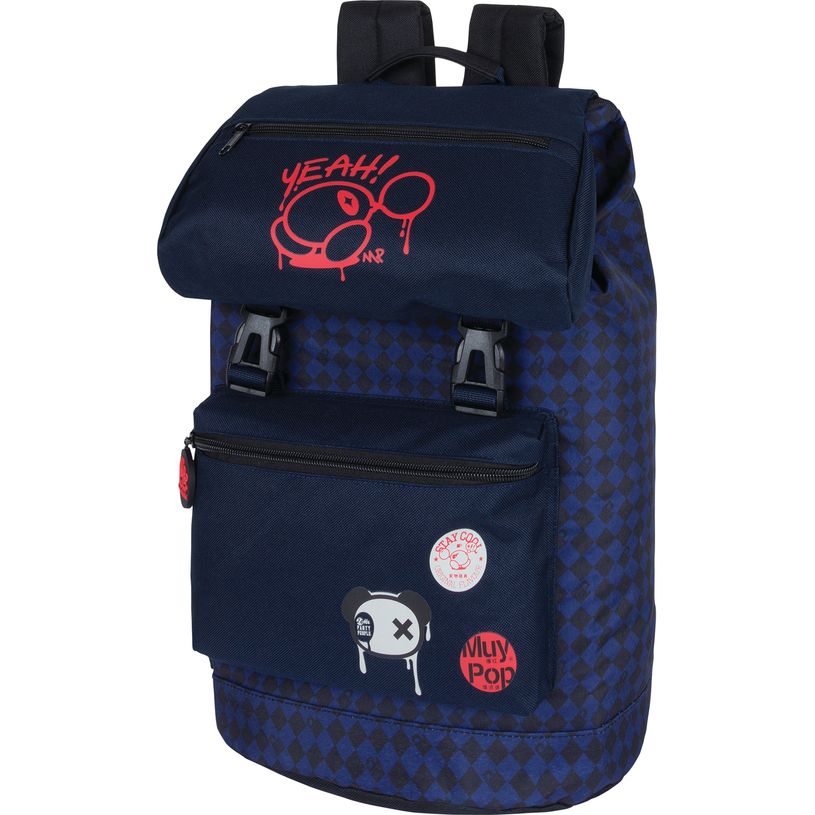 3664447194028-Sac à dos sport Muy Pop Collège - 1 compartiment - Oberthur--0