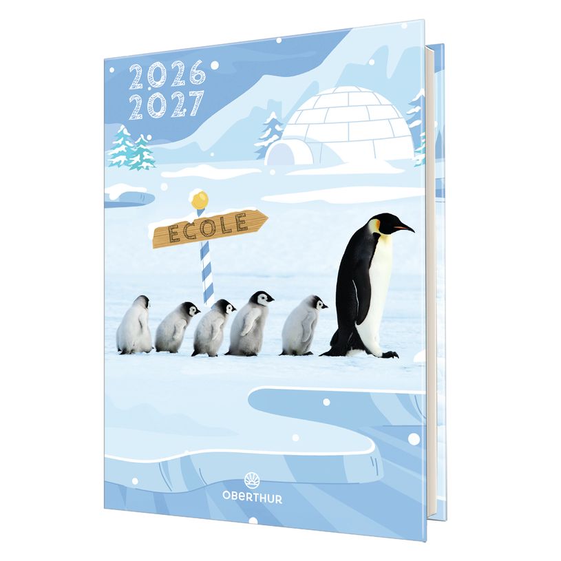 3664447220680-Agenda Pingouin - 1 jour par page - 12,5 x 17,5 cm - Oberthur--0