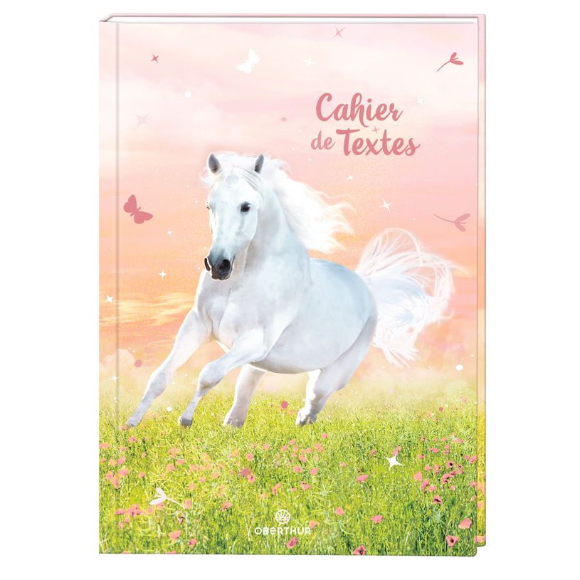 3664447217598-Cahier de texte Cheval blanc - 15,5 x 22 cm - Oberthur--0