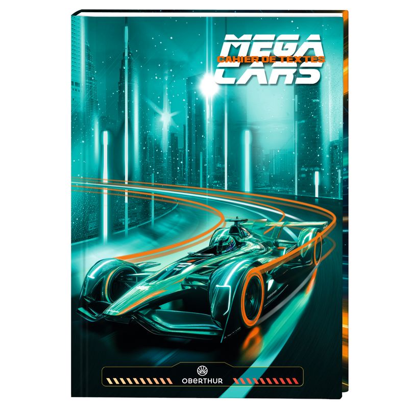 3664447217659-Cahier de texte Megacars - 15,5 x 22 cm - Oberthur--0