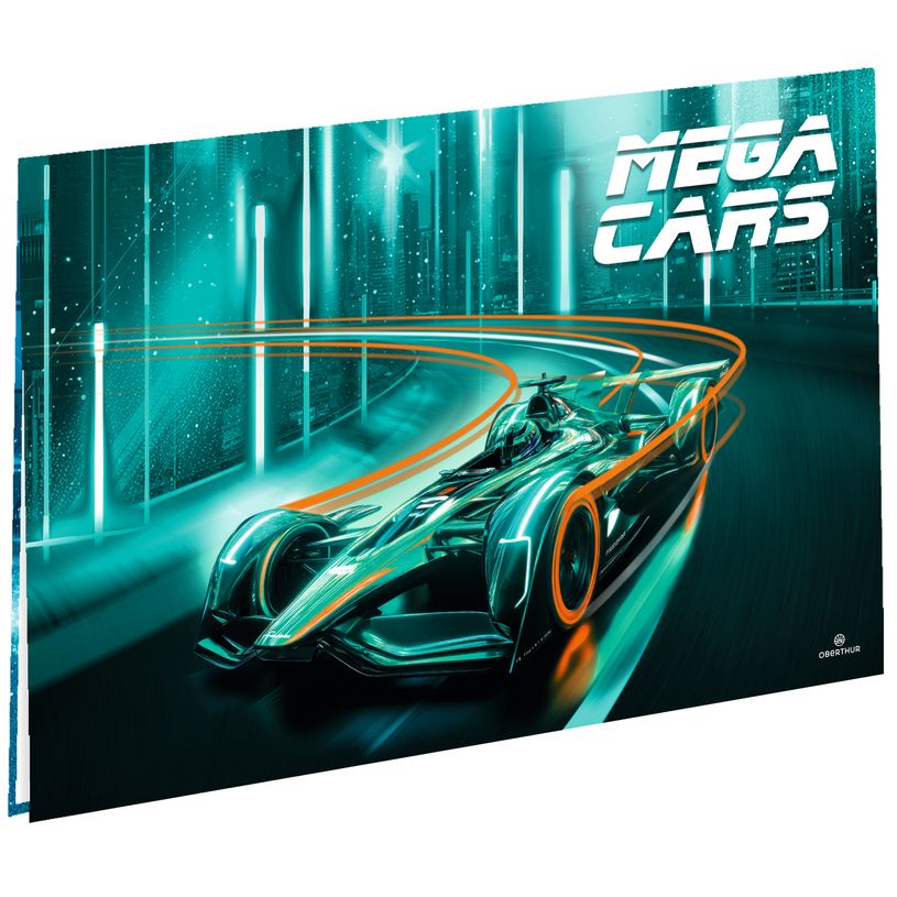 3664447217710-Sous-main double Megacars/Megabikes -  55 x 37 cm - Oberthur--0