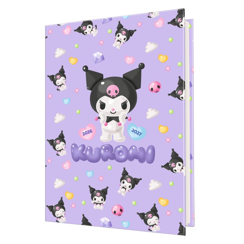 3664447220918-Agenda Kuromi - 1 jour par page - 12,5 x 17,5 cm - Oberthur--0