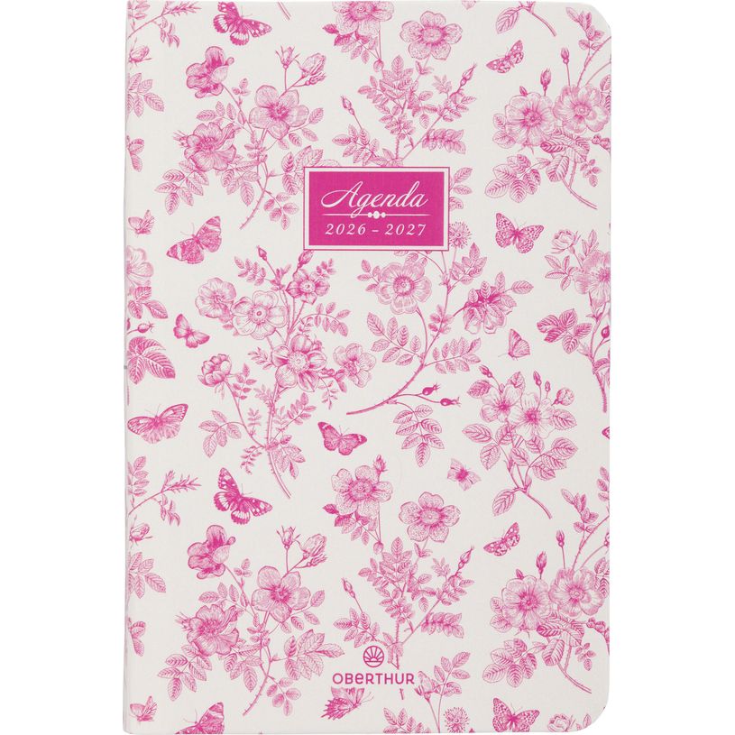 3664447220185-Agenda Windsor - 1 semaine sur 2 pages - 10 x 15 cm - floral - Oberthur--0