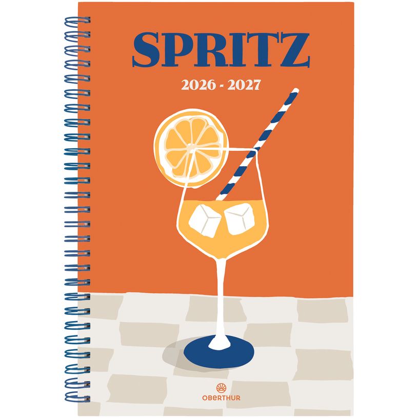 3664447219929-Agenda wire'o Afterwork - 1 semaine sur 2 pages - 10 x 15 cm - spritz - Oberthur--0