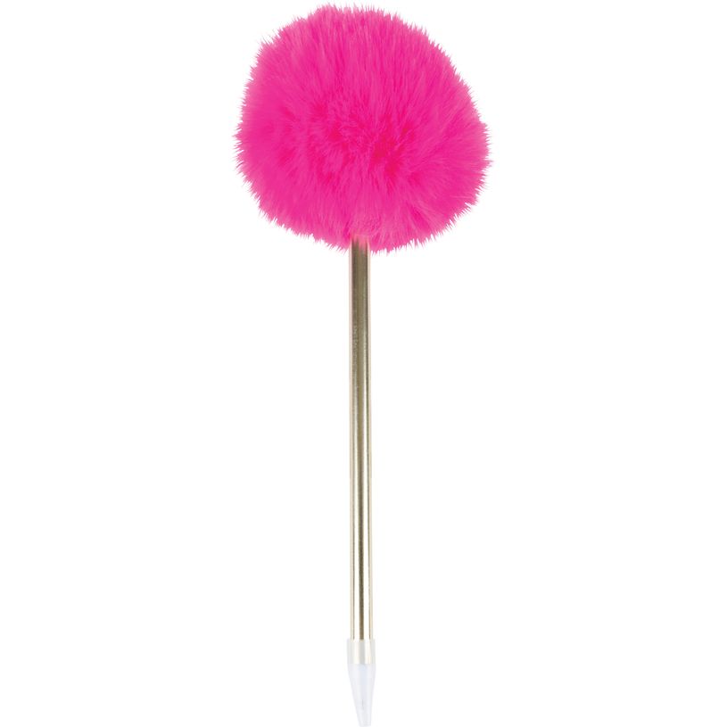 3664447210261-Styllo bille Pompon rose - Oberthur--0