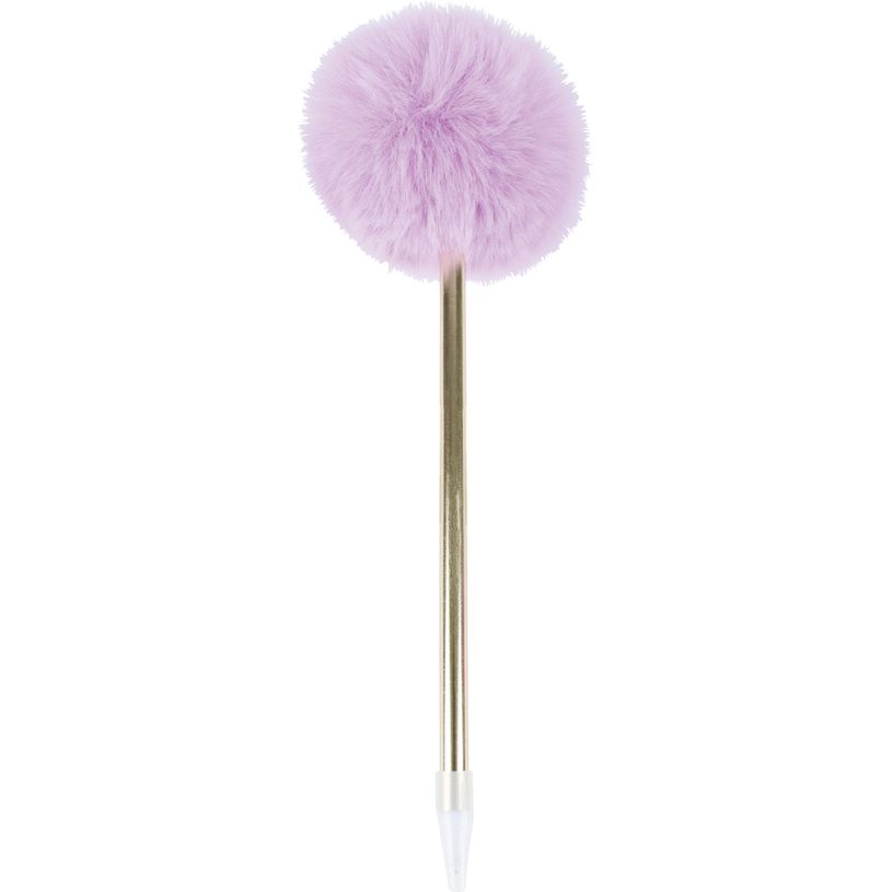 3664447210278-Styllo bille Pompon mauve - Oberthur--0