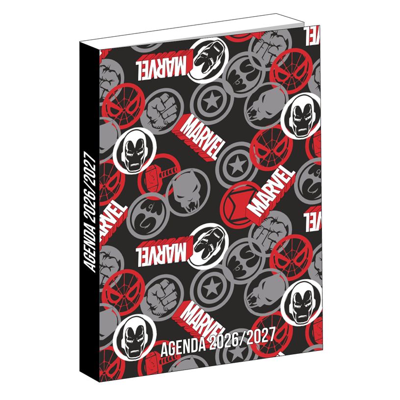 -Agenda Avengers - 1 jour par page - 12x17 cm - Gris - Bagtrotter--0