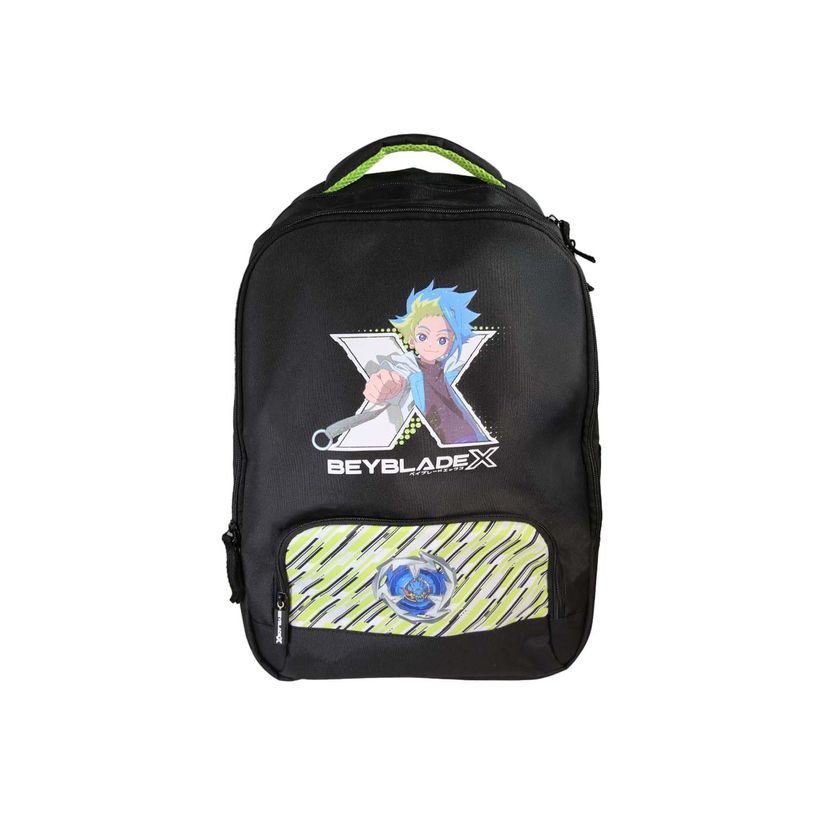3666311032481-Sac à dos Beyblade X - 2 compartiments - Noir - Bagtrotter--0