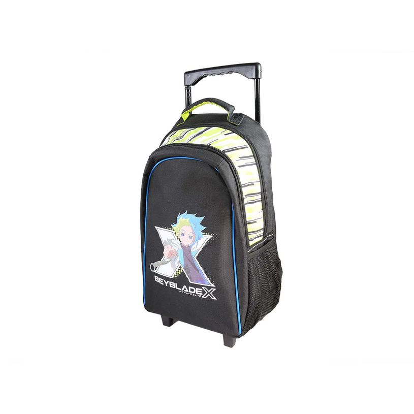 3666311038360-Sac à dos à roulettes Beyblade X - 2 compartiments - Noir - Bagtrotter--1