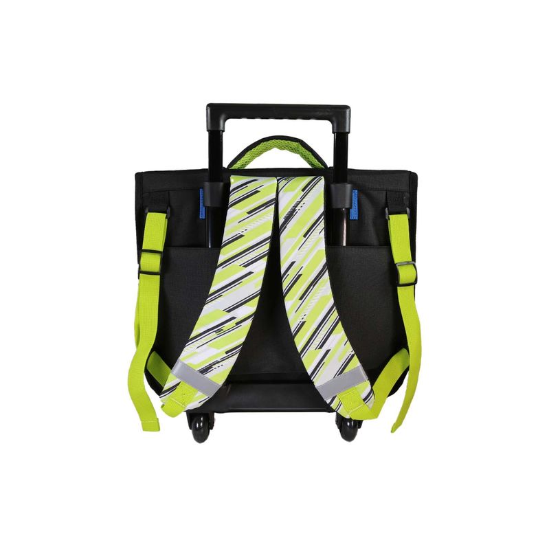 3666311038353-Cartable à roulettes Beyblade X - 38 cm - 2 compartiments - Noir - Bagtrotter--2