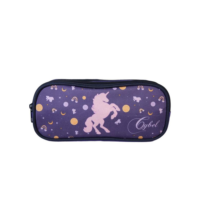 3666311037813-Trousse rectangulaire Cybel - 2 compartiments - Violet - Bagtrotter--0