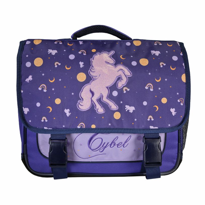 3666311037783-Cartable Cybel - 38 cm - 2 compartiments - Violet - Bagtrotter--0