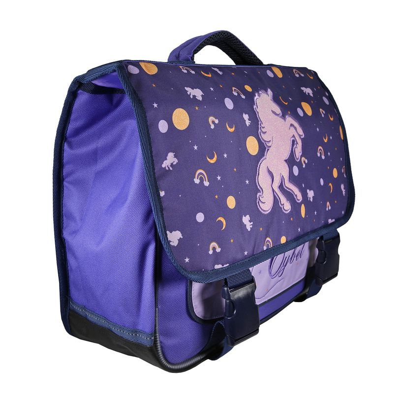 3666311037783-Cartable Cybel - 38 cm - 2 compartiments - Violet - Bagtrotter--1