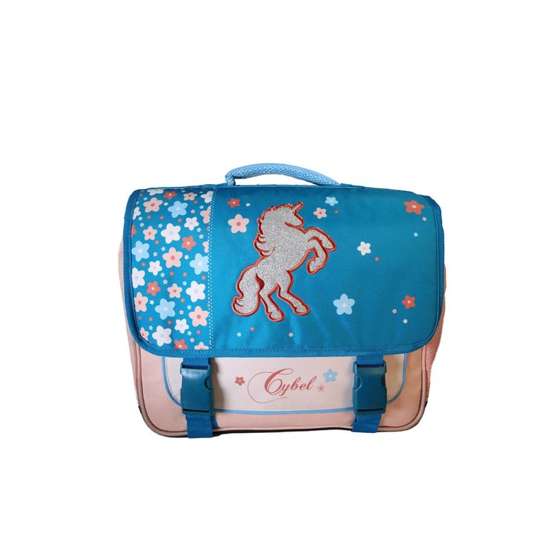 3666311037844-Cartable Cybel - 38 cm - 2 compartiments - Bleu - Bagtrotter--0