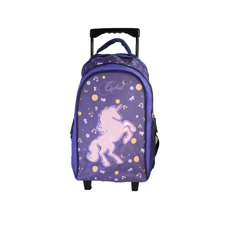 3666311037776-Sac à dos à roulettes Cybel - 2 compartiments - Violet - Bagtrotter--0