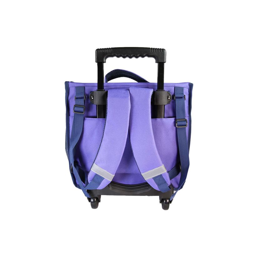 3666311037769-Cartable à roulettes Cybel - 38 cm - 2 compartiments - Violet - Bagtrotter--2