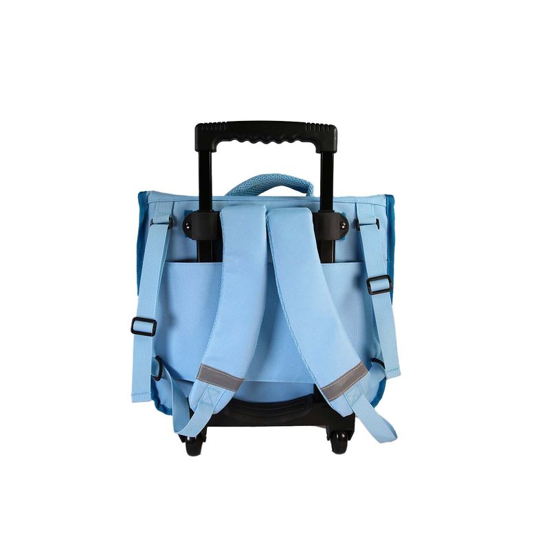 3666311037820-Cartable à roulettes Cybel - 38 cm - 2 compartiments - Bleu - Bagtrotter--2