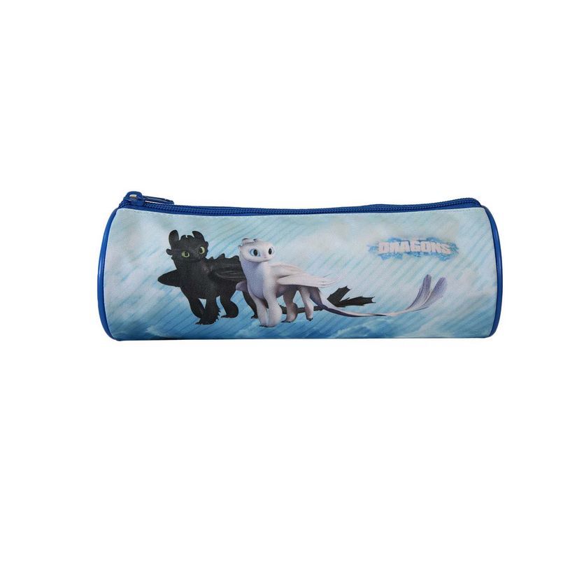 3666311039527-Trousse ronde Dragon  - 1 compartiment - Bleu - Bagtrotter--0
