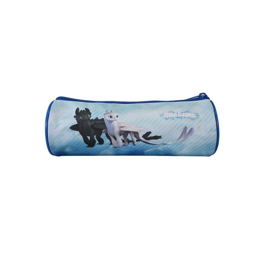 3666311039527-Trousse ronde Dragon  - 1 compartiment - Bleu - Bagtrotter--2