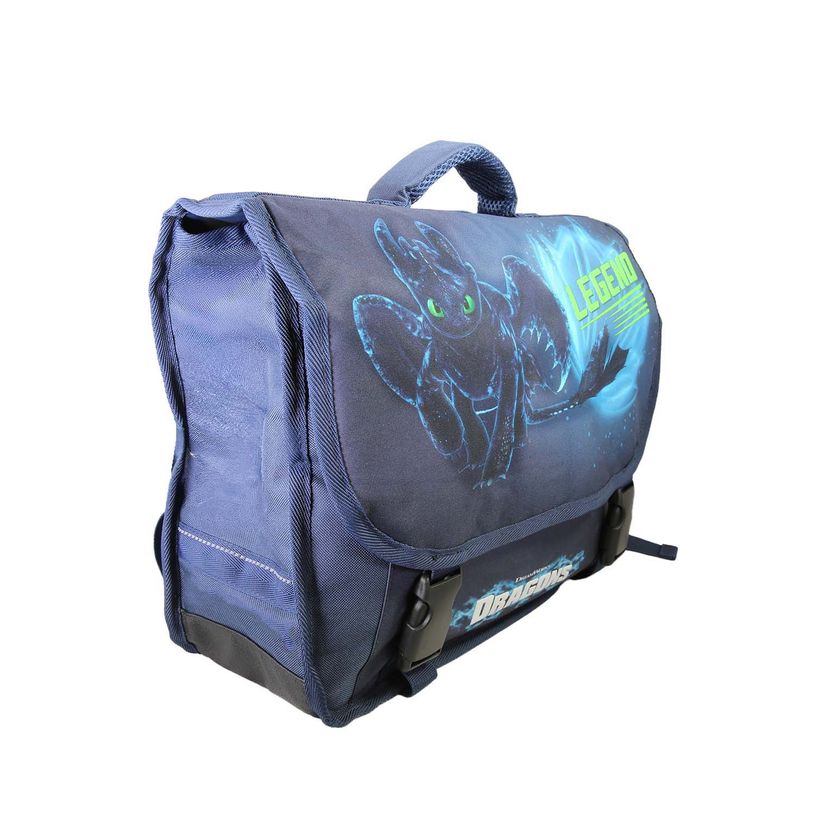 3666311032511-Cartable Dragon - 38 cm - 2 compartiments - Marine - Bagtrotter--1