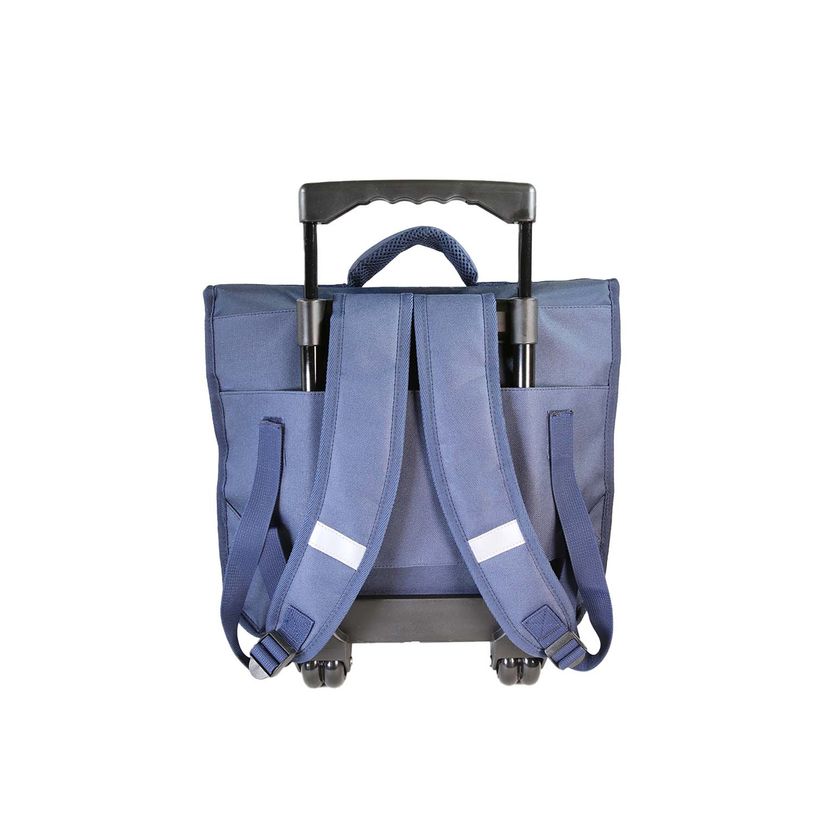 3666311039428-Cartable à roulettes Dragon - 38 cm - 2 compartiments - Marine - Bagtrotter--2