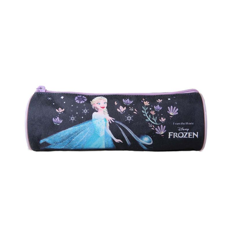 3666311039022-Trousse ronde La Reine des Neiges - 1 compartiment - Violet - Bagtrotter--0