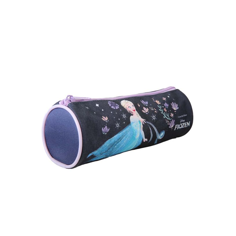 3666311039022-Trousse ronde La Reine des Neiges - 1 compartiment - Violet - Bagtrotter--1