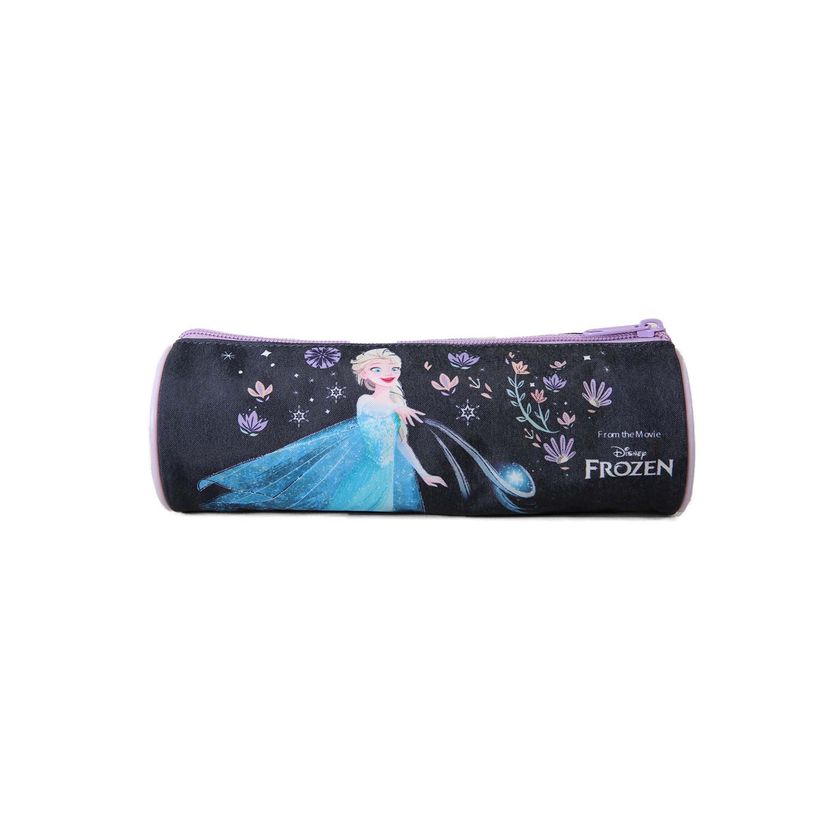 3666311039022-Trousse ronde La Reine des Neiges - 1 compartiment - Violet - Bagtrotter--2