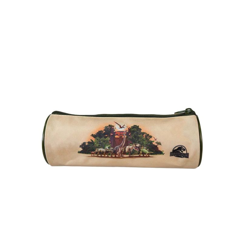3666311038759-Trousse ronde Jurassic Park - 1 compartiment - Beige - Bagtrotter--2