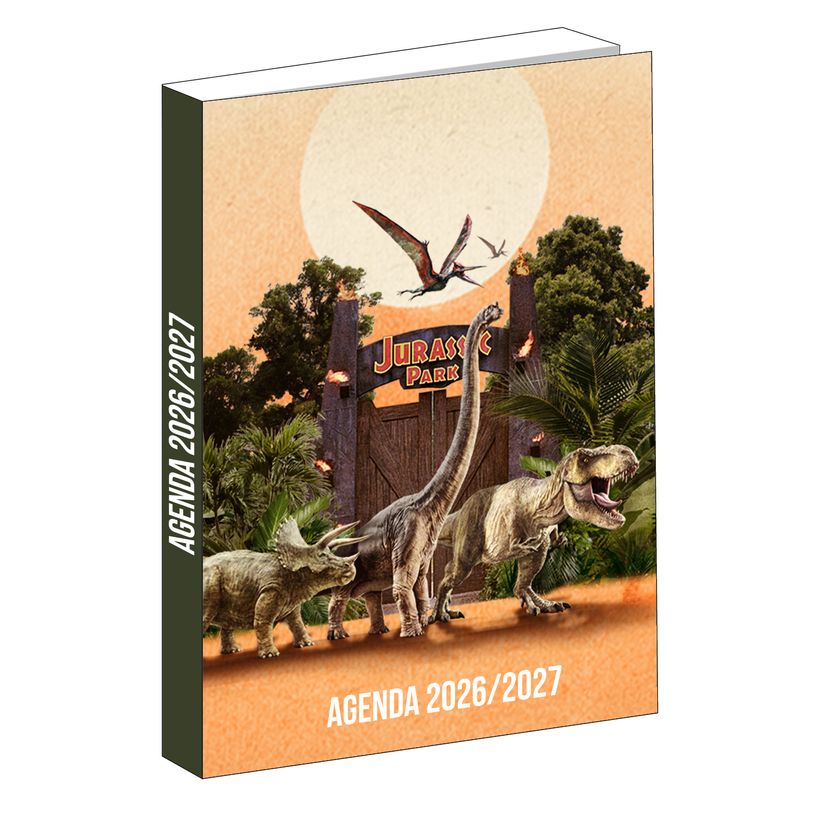 3666311036595-Agenda Jurassic Park - 1 jour par page - 12x17 cm - Beige - Bagtrotter--0