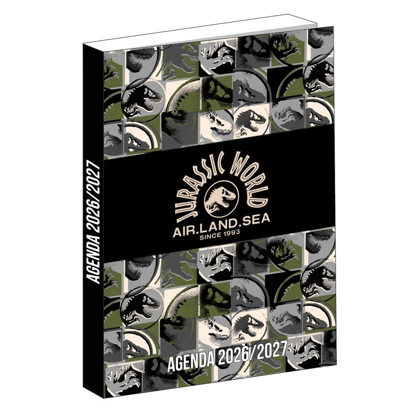 -Agenda Jurassic World - 1 jour par page - 12x17 cm - Vert - Bagtrotter--0