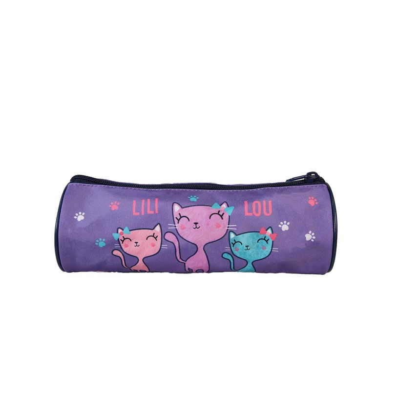 3666311038155-Trousse ronde Lililou - 1 compartiment - Violet - Bagtrotter--2