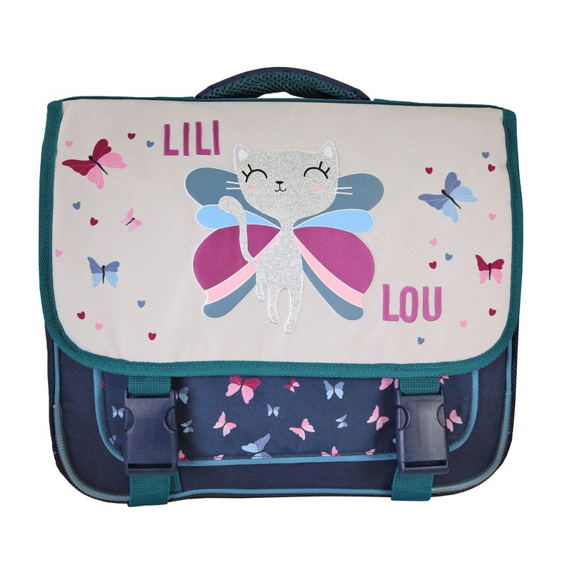 3666311038070-Cartable Lililou - 38 cm - 2 compartiments - Beige - Bagtrotter--0