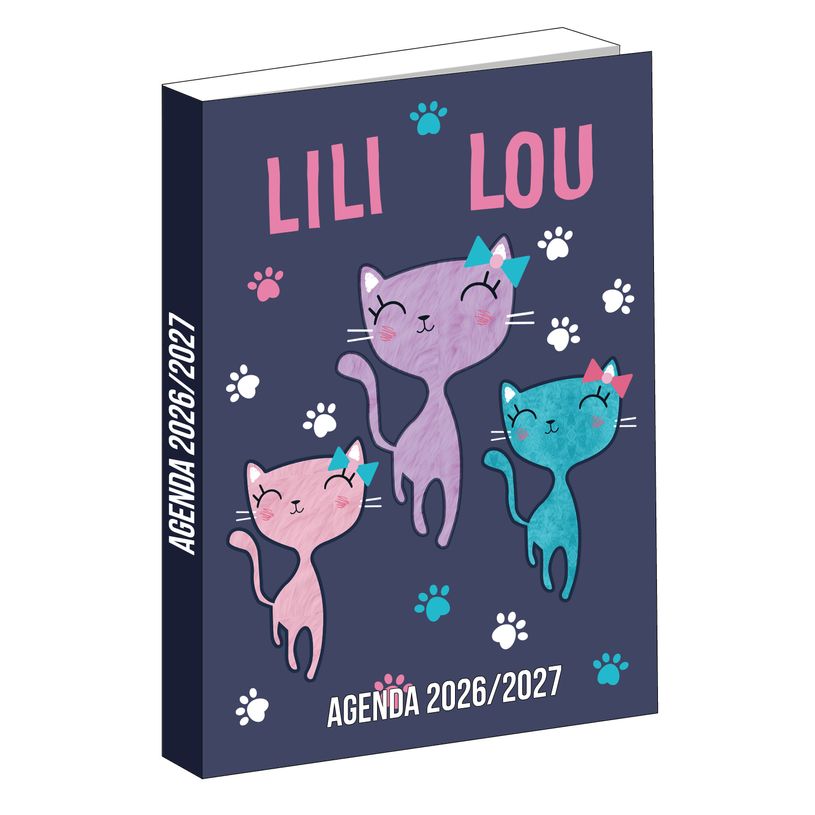 3666311035888-Agenda Lililou - 1 jour par page - 12x17 cm - Violet - Bagtrotter--0