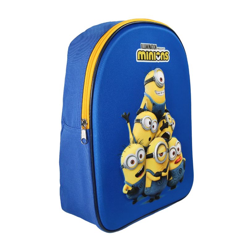 3666311032238-Sac à dos baby 3D Les Minions - 1 compartiment - Bleu - Bagtrotter--1