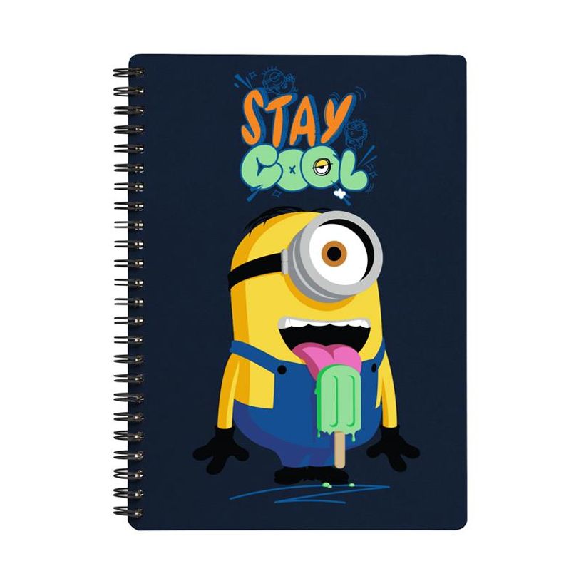 3666311036458-Cahier de texte Les Minions - 18x22 cm - Marine - Bagtrotter--0