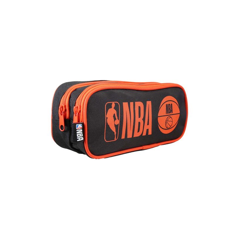 3666311037752-Trousse rectangulaire NBA - 2 compartiments - Noir - Bagtrotter--1