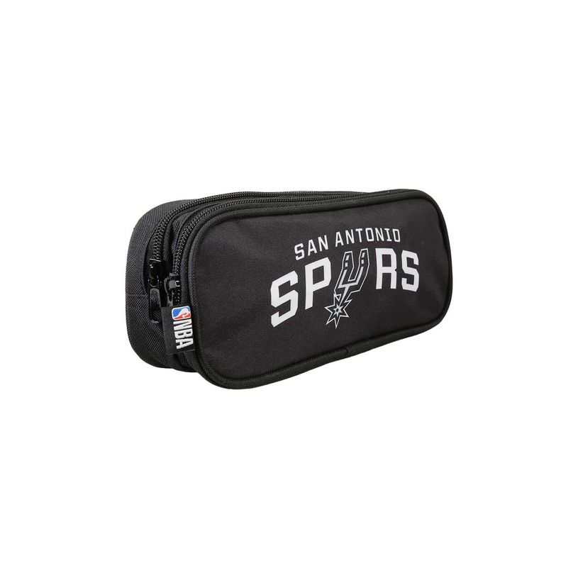 3666311037639-Trousse rectangulaire NBA - 2 compartiments - Noir - Bagtrotter--1