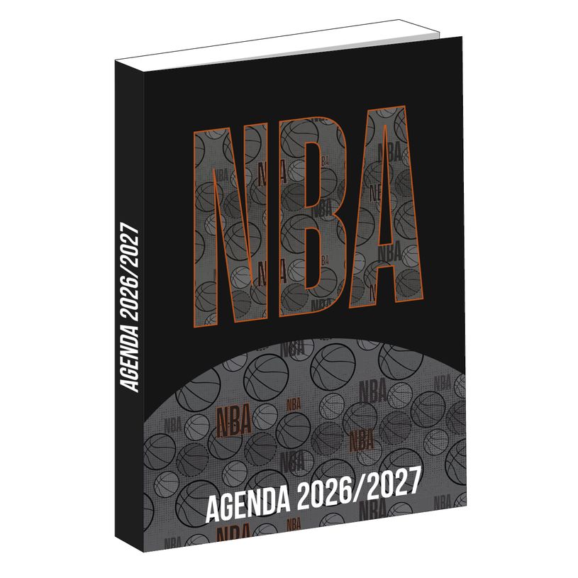 3666311036007-Agenda NBA - 1 jour par page - 12x17 cm - Noir - Bagtrotter--0