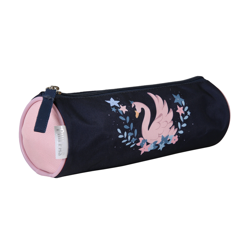 3666311037264-Trousse ronde Phileas Cygne - 1 compartiment - Marine - Bagtrotter--1
