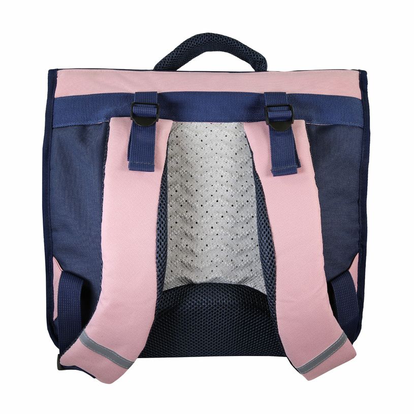 3666311037257-Cartable Phileas Cygne - 38 cm - 2 compartiments - Marine - Bagtrotter--2