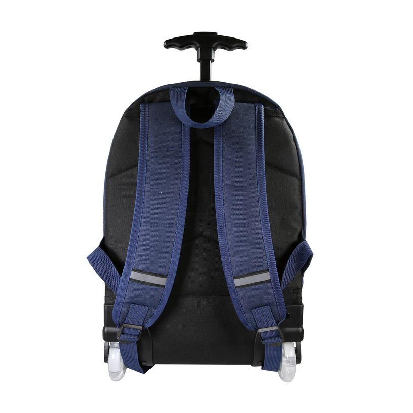 3666311037295-Sac à dos à roulettes Phileas Voiture - 2 compartiments - Marine - Bagtrotter--2
