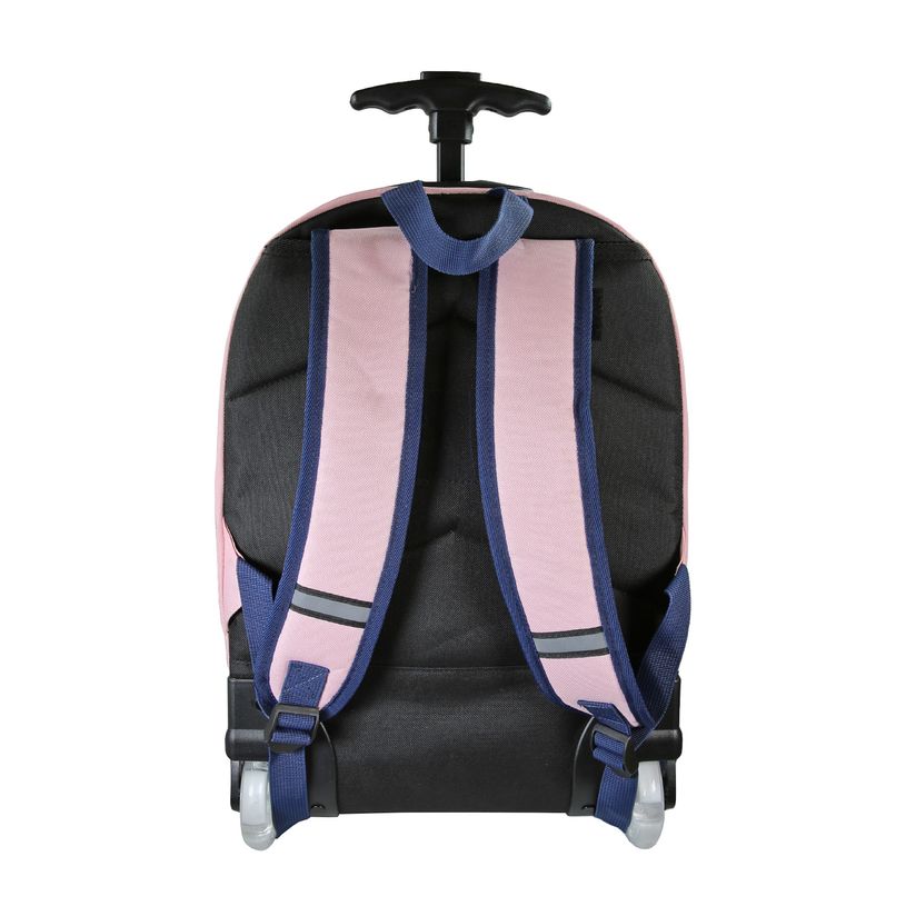 3666311037240-Sac à dos à roulettes Phileas Cygne - 2 compartiments - Marine - Bagtrotter--2