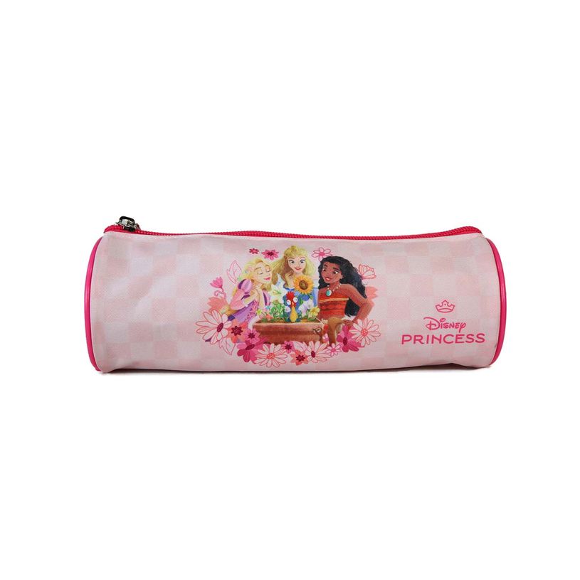 3666311039053-Trousse ronde Princesses - 1 compartiment - Rose - Bagtrotter--0
