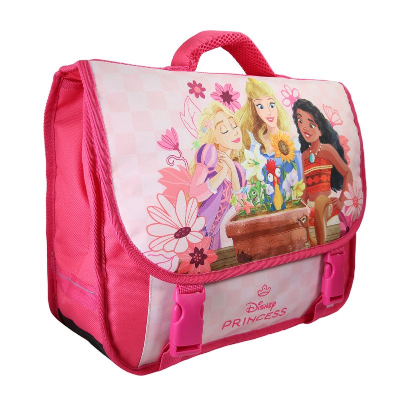 3666311039046-Cartable Princesses - 2 compartiments - Rose - Bagtrotter--1