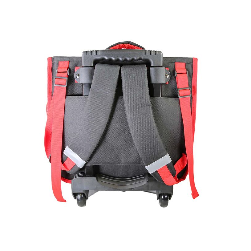 3666311038551-Cartable à roulettes Spiderman - 38 cm - 2 compartiments - Noir - Bagtrotter--2