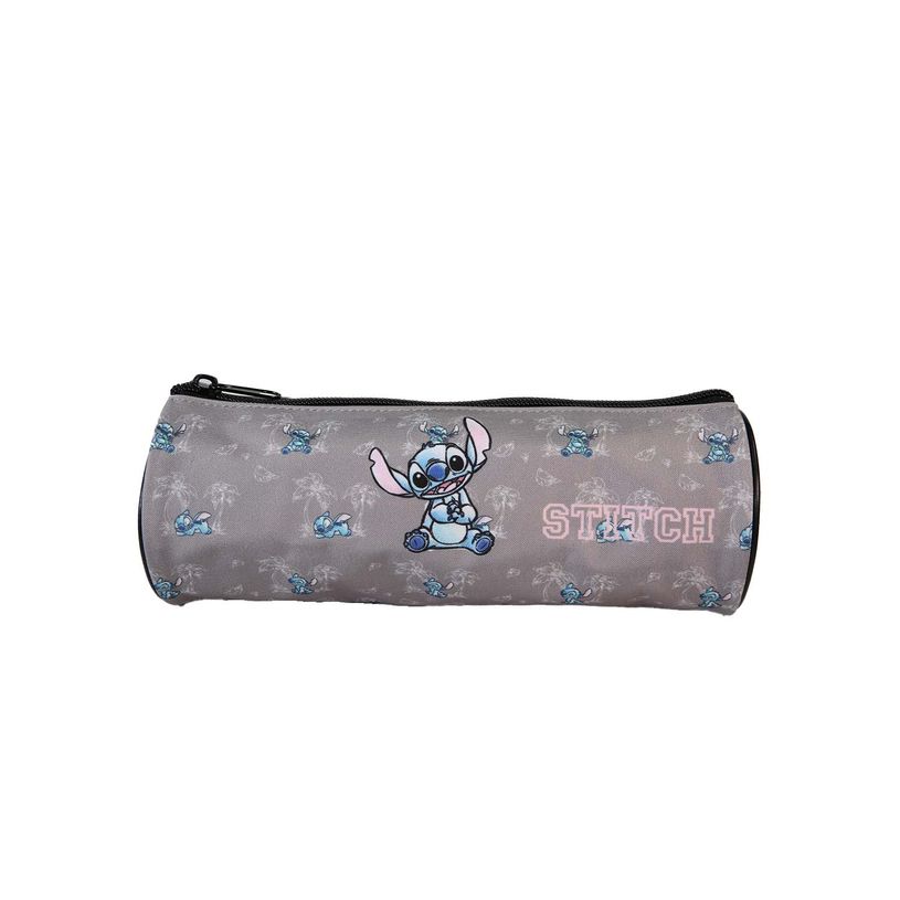 3666311039848-Trousse ronde Stitch - 1 compartiment - Gris - Bagtrotter--2
