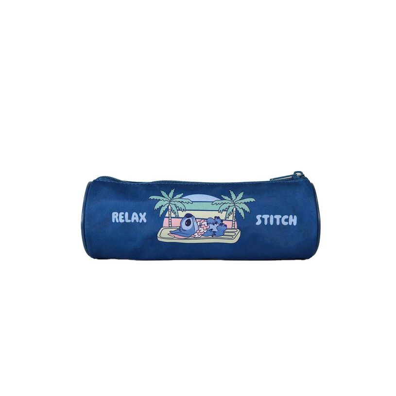 3666311039909-Trousse ronde Stitch - 1 compartiment - Bleu - Bagtrotter--2